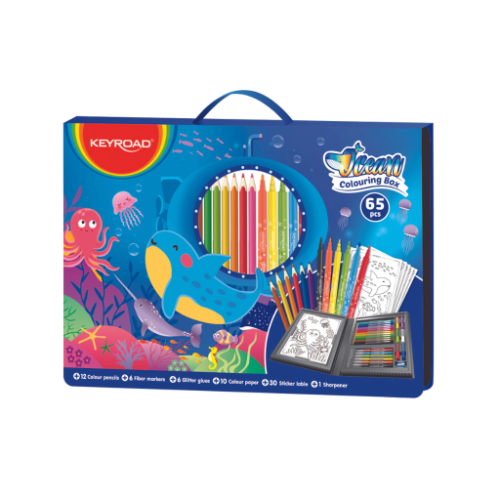 158975 MALETIN DE REGALO PARA COLOREAR AZUL KEYROAD - Imagen 1