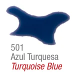 PINTURA TELA X 60 ML ACUARELA SILK FASHION COLORS AZUL TURQUESA ACRILEX - Imagen 2