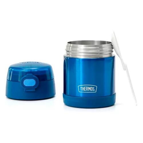 159082 CONTENEDOR PARA COMIDA TERMICO FUNTAINER CON CUCHARA 290 ML AZUL - Imagen 1