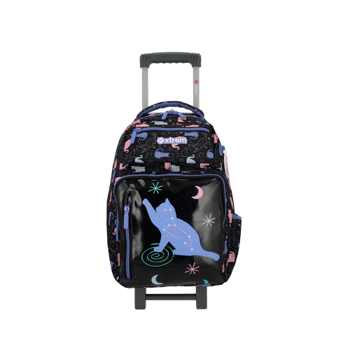 159093 MOCHILA CARRO 23 PULGADAS-RUN 5XT BLACK PURPLE CAT XTREM - Imagen 1