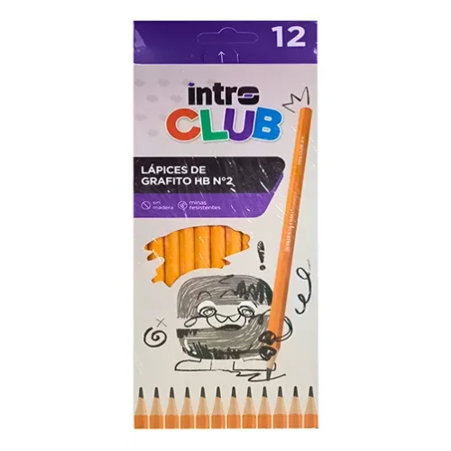 LAPIZ NEGRO HB X 12 UNIDADES INTRO CLUB