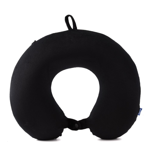 159185 ALMOHADA DE VIAJE NEGRO MEMORY FOAM PLEGABLE CON BOLSA DE GUARDADO - Imagen 1