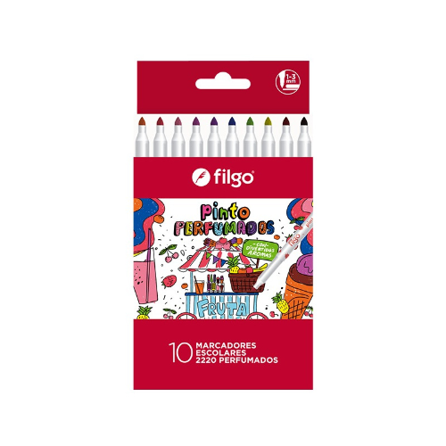 MARCADOR PINTO 2220 PERFUMADOS X 10 UNIDADES FILGO
