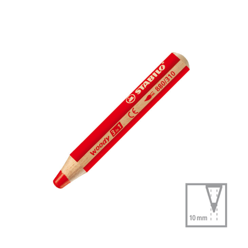 160315 LAPIZ COLOR 3 EN 1 WOODY ROJO 310 - Imagen 1