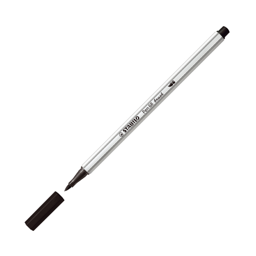 160326 MARCADOR PEN 68 BRUSH NEGRO X UNIDAD - Imagen 1