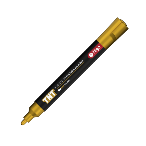 MARCADOR PINTURA AL AGUA TNT 3.0 DORADO X UNIDAD FILGO
