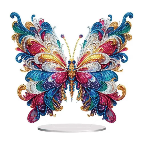 161518 PINTURA EN DIAMANTES FIGURA 3D 24X22 CM MARIPOSA ASB - Imagen 1