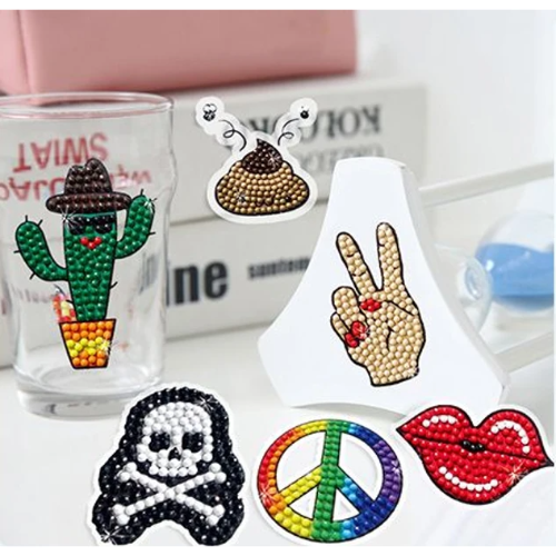 161526 PINTURA EN DIAMANTES STICKER 10X15 CM CACTUS ASB - Imagen 1