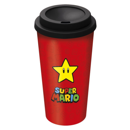 161700 VASO CAFÉ 520 ML DOBLE PARED SUPER MARIO - Imagen 1