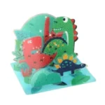 PINTURA EN DIAMANTES FIGURA 3D 15X15 CM DINOS CON BASE ACRILICA ASB