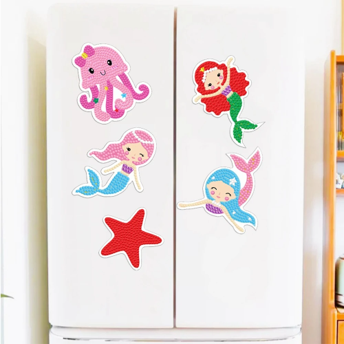 162327 PINTURA EN DIAMANTES MAGNETIC STICKER 10X8 CM PULPO ASB - Imagen 1