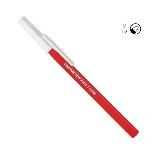 163134 BOLIGRAFO OPACO 1.0 ROJO X UNIDAD COMPACTOR - Imagen 1