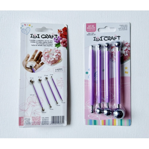 BOLILLOS METALICOS SET X 4 PIEZAS (4-6-8-9-11-13-16-19 MM) IBI