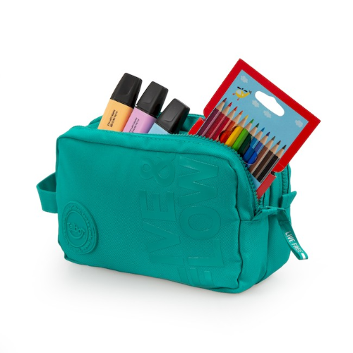 164201-2 CARTUCHERA 2 CIERRES LISA LIFESTYLE VERDE MENTA TALBOT - Imagen 1