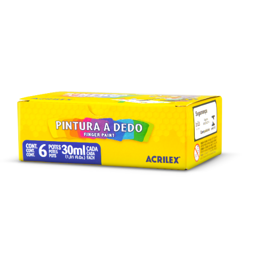 PINTURA A DEDO X 30 ML X 6 COLORES ACRILEX