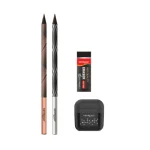 SET 4 LAPICES NEGROS + GOMA + SACAPUNTA CON DEPOSITO KEYROAD - Imagen 2