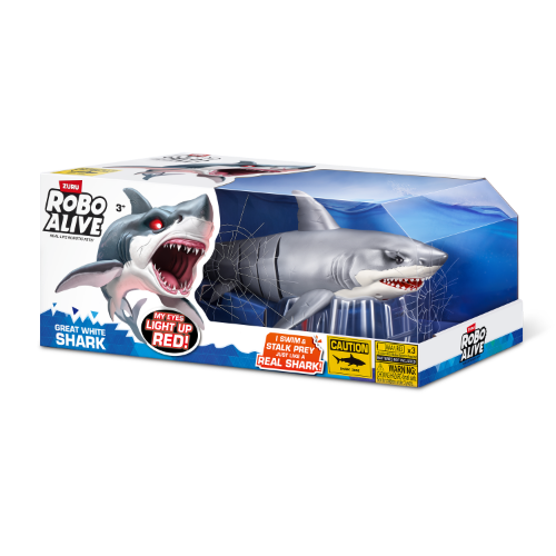 164869 TIBURON BLANCO MECANIZADO 35 CM ROBO ALIVE - Imagen 1