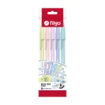 BOLIGRAFO STICK PASTEL 024 1.0 AZUL FLOW PACK X 5 FILGO