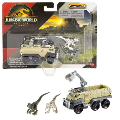 165171 AUTO MATCHBOX JURASSIC WORLD TRANSPORTADOR DE DINOSAURIOS - Imagen 1