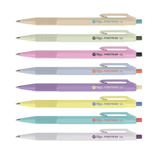 165342 BOLIGRAFO RETRACTIL FASTRACK PASTEL 1.0 NEGRO X UNIDAD FILGO - Imagen 1