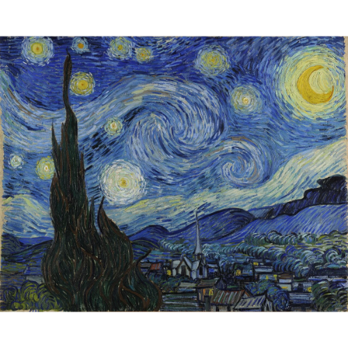165452 PINTURA EN DIAMANTES 50X65 LA NOCHE ESTRELLADA ESTUCHE DE ACETATO ASB - Imagen 1