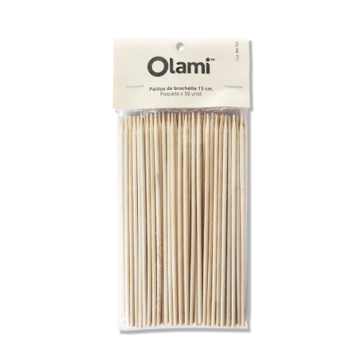 PALITO BROCHETTE 15 CM X 50 UNIDADES OLAMI