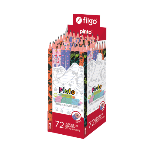 LAPIZ NEGRO HB PINTO ESTAMPADOS X 72 UNIDADES FILGO