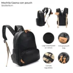 MOCHILA GAONA CON POUCH NEGRO - Imagen 2