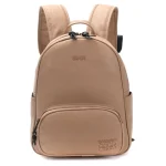 MOCHILA GAONA CON POUCH BEIGE