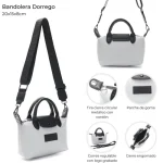 BANDOLERA DORREGO BLANCO CON CORREA REGULABLE - Imagen 2