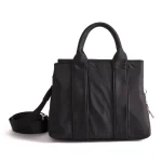 BANDOLERA NYLON TRIPLE COMPARTIMIENTO NEGRO - Imagen 2