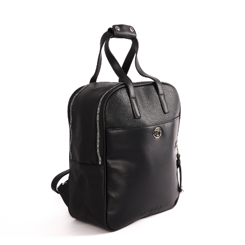 166015 MOCHILA DOBLE BOLSILLO SUPERIOR NEGRO - Imagen 1