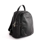 MOCHILA CON TACHAS NEGRO