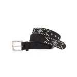 CINTO SIMIL CUERO GAMUZADO CON TACHAS
