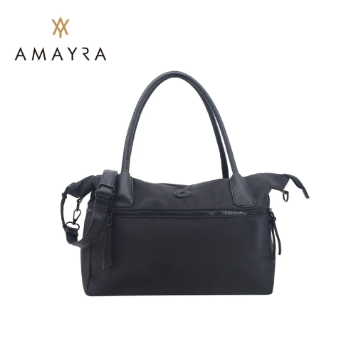 166108 CARTERA CON CIERRE FRONTAL NEGRA - Imagen 1