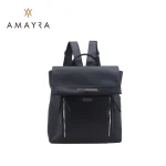 MOCHILA CON SOLAPA NEGRA