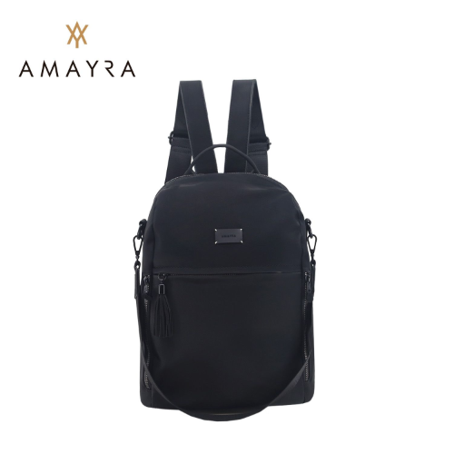 166225 MOCHILA CON BOLSILLO FRONTAL NEGRO - Imagen 1