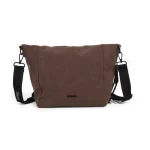 BANDOLERA MANHATTAN GAMUZADA MARRON CHOCOLATE - Imagen 3