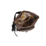 BANDOLERA MANHATTAN GAMUZADA MARRON CHOCOLATE - Imagen 4