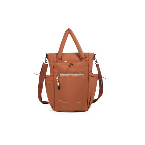 166424 BOLSO MATERO ANABELLA TEXTURA PUFFER MARRON - Imagen 1