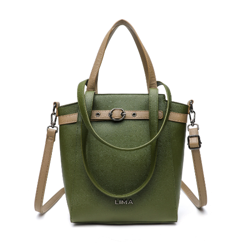 166581 BOLSO TOTE CAROLINE TRIPLE CORREA VERDE - Imagen 1