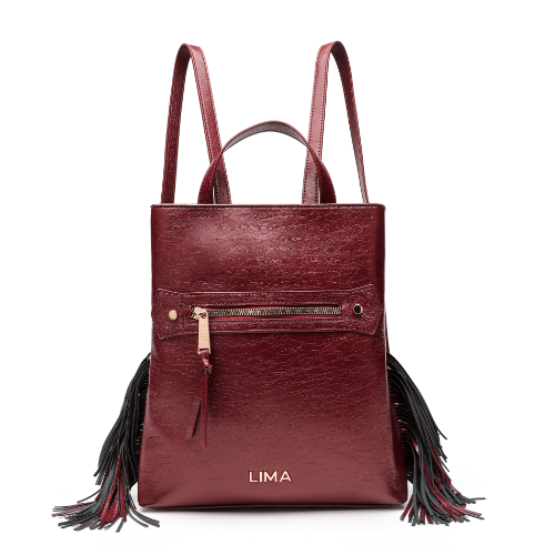 166624 MOCHILA MEDIANA JANIS CON FLECOS BORDO - Imagen 1