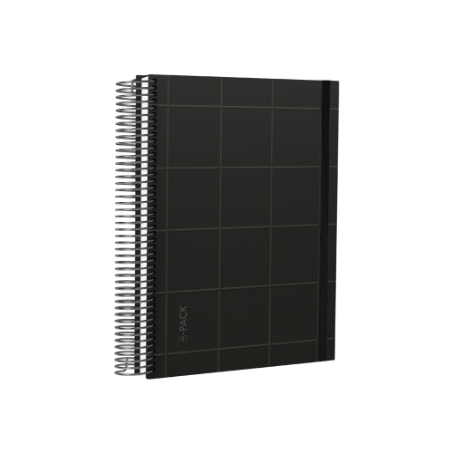 166693 CUADERNO 16X21 PREMIUM BLACK X 96 HOJAS CUADRICULADO B-PACK -INFINITY BOOK - Imagen 1