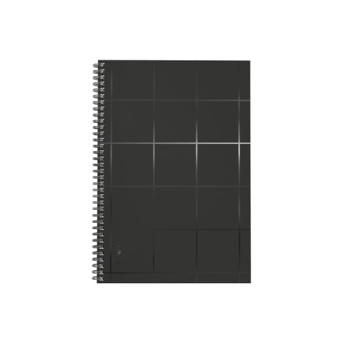CUADERNO 21X29.7 SEMIRIGIDO BLACK X 80 HOJAS RAYADO B-PACK -INFINITY BOOK