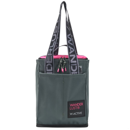 166871 BOLSO MATERO CON BOLSO TERMICO DESMONTABLE VERDE MILITAR Y FUCSIA - Imagen 1