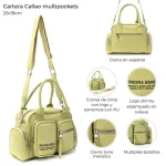 CARTERA CALLAO MULTIPOCKETS VERDE PISTACHO - Imagen 2