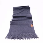 BUFANDA PASHMINA LEO AZUL LIMA - Imagen 2