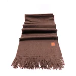 BUFANDA PASHMINA LEO MARRON LIMA - Imagen 2
