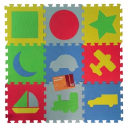 167758 PISO GOMA EVA 9 PLANCHAS 30X30 8MM ESPESOR INFANTIL ASB - Imagen 1