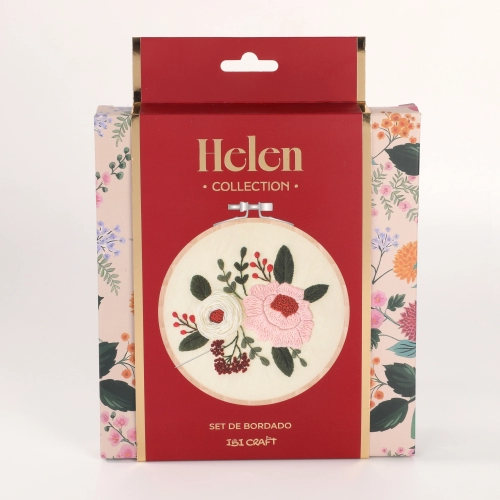 167965 SET DE BORDADO LIENZO+ARO+HILOS -HELEN IBI - Imagen 1
